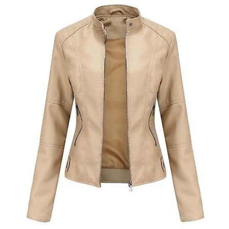 Skinnjacka för damer, avslappnad med dragkedja