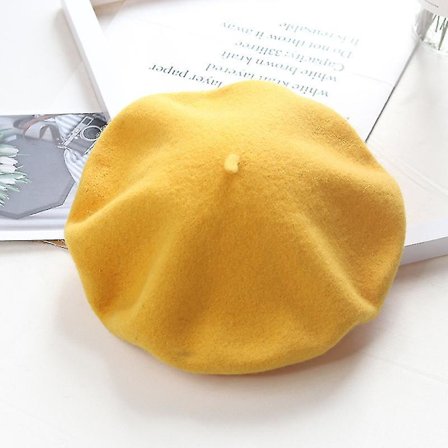 Wekity Hat Naiset Talvi Baretti, Villa Baretti, Lämmin Hat Villa Neuloa Hattu, Vaaleankeltainen