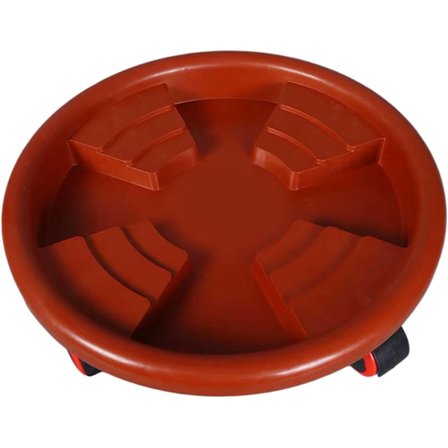 Pyörillä varustettu kattilateline, pyöreä kattilanalunen pyörillä, rullaava kasviteline, pyörillä varustettu aluslautanen kasveille, ulkohalkaisija 