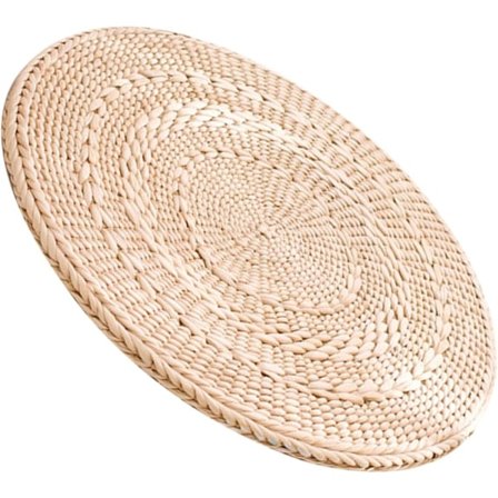 Traditionel Japansk Pude Rundt Halm Vævet Sædehynde Måtte Knælepude til Soveværelse Gynge