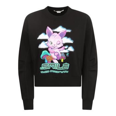 Stella McCartney Smile Bunny sweatshirt Sort, Dame Sweatshirts
