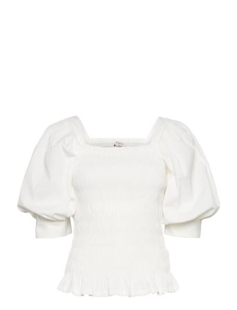 Rikka Top Blouses Short-sleeved Hvit A-View*Betinget Tilbud