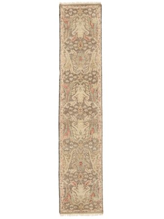 Oushak Indo Rug Oriental Runner Brown/Orange (Wool, India)