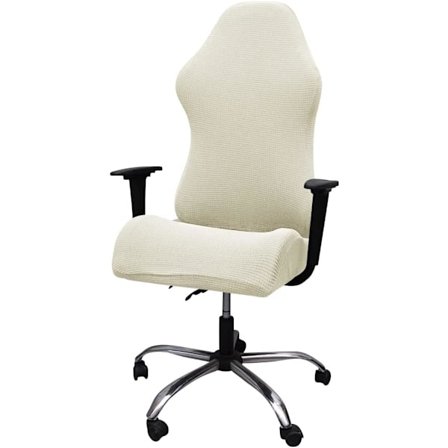 Kontorsstolsöverdrag Stolsöverdrag Vit Avtagbar Universell Modern Simplism Stil Rotationsstolsöverdrag för Kontorsstol Rotationsvridbar Stolsarmstöd