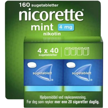 Nicorette 4 mg sugetabletter mint 4x40 stk