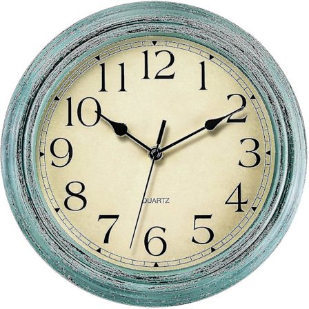 Tyst No Tick Ro Retro Kvartsväggklocka (12 tum) (FMY)