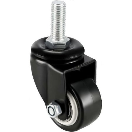 sourcing map Kääntyvät pyörät 1,5 tuumaa PU M10 x 25mm Kierretanko Kääntyvät pyörät