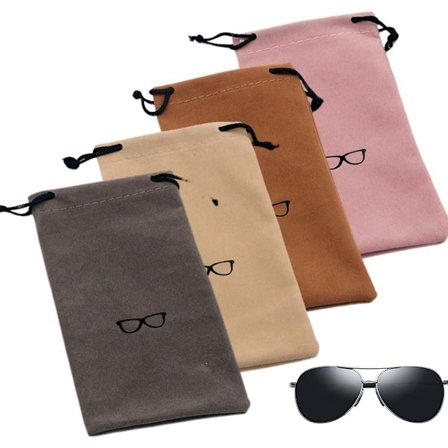 Pieces Blødt Brilleetui, Brillepose, Brillepung, Bærbar Solbrilleetui, Opbevaringspose til Briller for Beskyttelse
