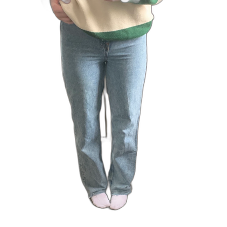 Blå full lenght jeans från zara