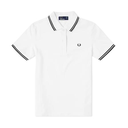 Fred Perry, Women Slim Fit Twin Tipped Polo Biały, Mężczyzna, Rozmiar: S