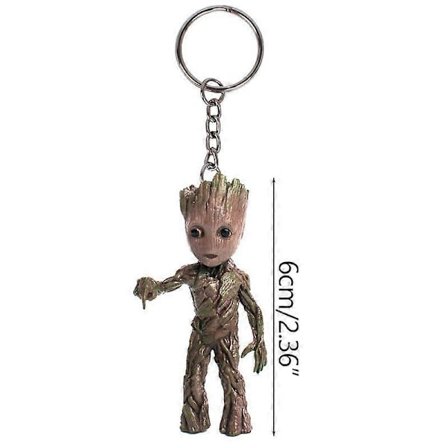 11 Forskjellige Groot Nøkkelring Dekor Håndverk Tre Mann Baby Anime Hengende Figur Leker Nøkkelanheng Veske Dekor Anheng Gave