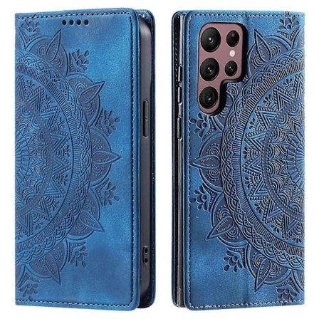 Stil 010 Kompatibel med Samsung Kompatibel med Galaxy S25 Ultra Deksel Mandala Mønster Magnetisk Lukking Lær Telefon Deksel