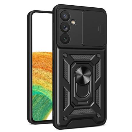 Galaxy A34 5G Mobilskal Ringhållare Kickstand Slide Kamera - Svart