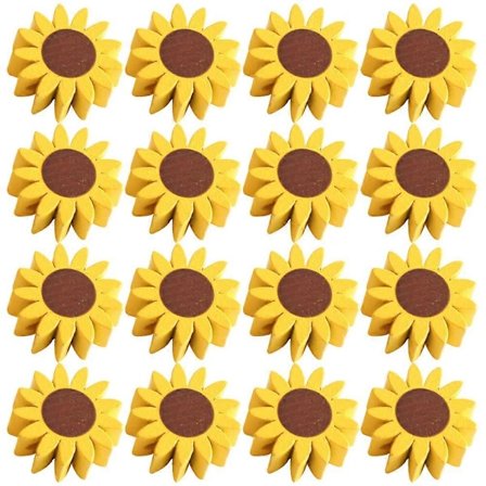 50 stk DIY Træperler Solsikke Løse Perler med Hul til Håndværksfremstilling