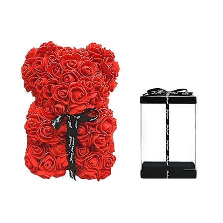 Ny design 2023 Rose Bear Rose Teddy Bear Artificiell Rose Blomsterbjörn, present till alla hjärtans dag, bröllop, mors dag och årsdag Best Sel