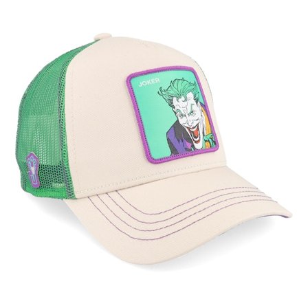 Capslab - Beige trucker Caps - DC Comics Joker White/Green Trucker @ Hatstore