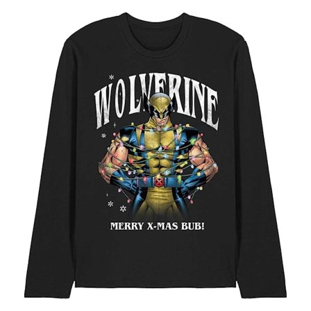 Wolverine Unisex Vuxen Merry Xmas Bub! Långärmad T-shirt M B