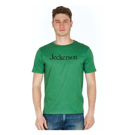 Jeckerson, Green Cotton T-Shirt Zielony, Mężczyzna, Rozmiar: 2XL
