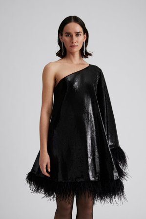 Malina - Andrea mini dress - M - Black