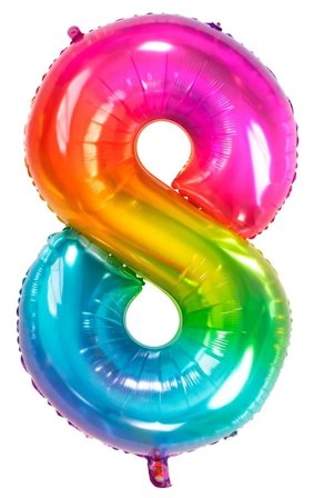 Sifferballong Yummy Gummy 81 cm "0-9" Siffra 8