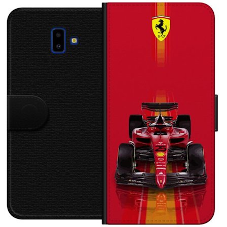 Yhteensopiva Lompakkokotelo Samsung Samsung Galaxy J6+ Ferrari Formula 1 -auto ikonisessa punaisessa muotoilussa urheilullisella tarkkuudella