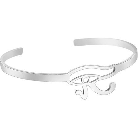 Eye Of Horus Armband Egyptiska armbandsringar Forntida Egypten Eye Of Horus Ring Lucky Amulet Protection Rostfritt stål Smycken Presenter till kvinnor