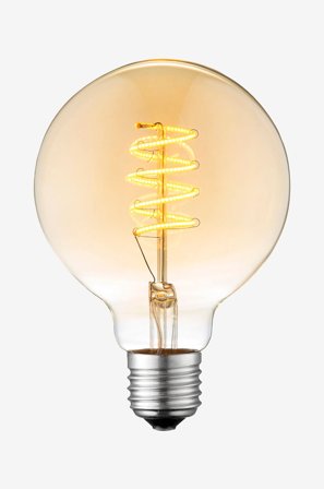 Aneta Lighting - Lyskilde Globe Ø95 E27 LED - Brun - Lyskilder & pærer - Fra Homeroom