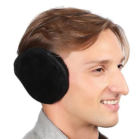 Varme ørevarmere til mænd og kvinder - Klassiske unisex vinterørevarmere i sort