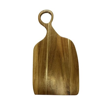 Skjærebrett i valnøtttre – solid hakke-brett i tre med håndtak *Akasie 4*