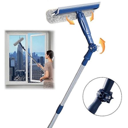 Teleskopisk vinduesrensemaskine Kit Udtrækkelig stang justerbar [YJD]