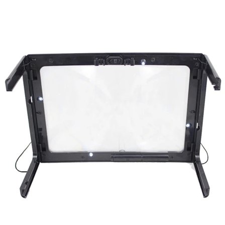 Forstørrelsesglas med lys, genopladelig LED-sideforstørrer 4X