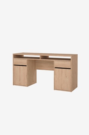 Tvilum - Function Plus Desk 2 dörrar + 2 lådor - Brun - Skrivbord - Från Homeroom