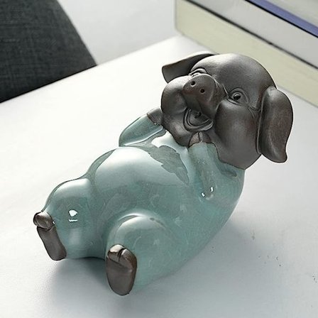 Keraaminen koriste Possu Käsintehty veistos Puutarhaeläimet Taidekoristeet Kotitoimistoon Auton Kojelautalahja