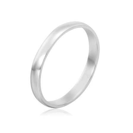 Slät Blank Rundad Silver Ring i Rostfritt Stål - 3 mm - Stl 21