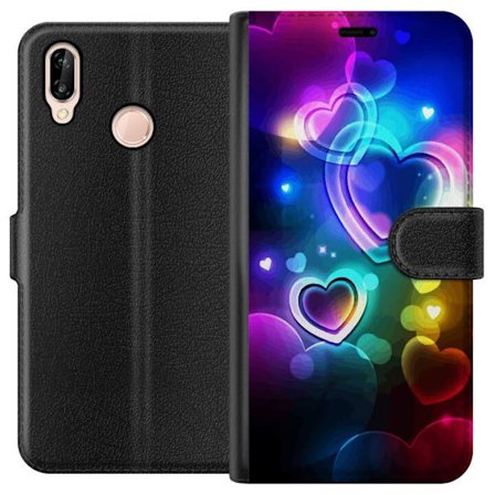 Kompatibel Tegnebogsetui til Huawei Huawei P20 lite NeonKærlighed