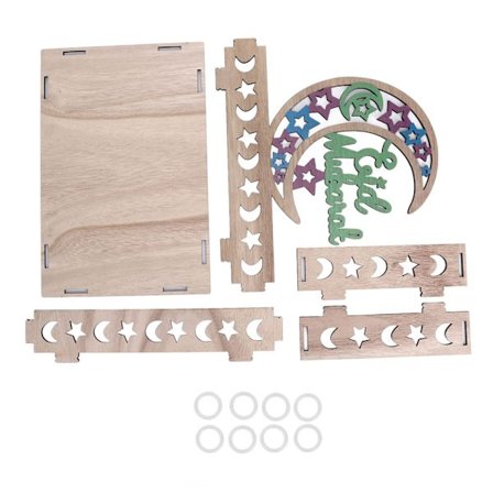Ramadan Träbricka Buxbom Eid Mubarak Dessertbricka Matbord Dekoration Bar Café