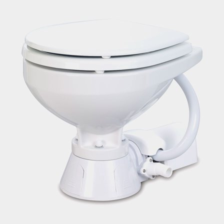 Eltoilet båd Jabsco Compact, 12 V, lille skål, til søvandsfyldning + pumpe