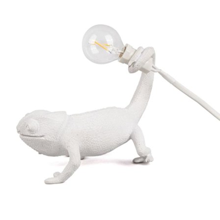 Kameleonlampe soverom harpiks kameleon skrivebordslampe nattbordslampe vegglampe