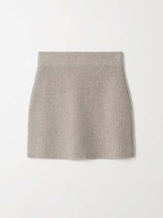 Soft Goat - Mini Skirt - Cashmere skirt - XL - Greige