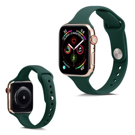 Apple Watch Series 5 44mm simpel silikone Urrem - Grøn