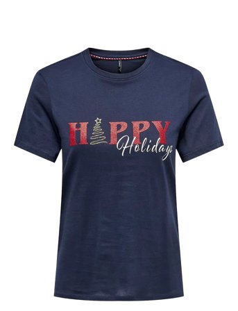 ONLY | Onlfrenzy Life Reg S/S Top Box Xmas Jrs | XS