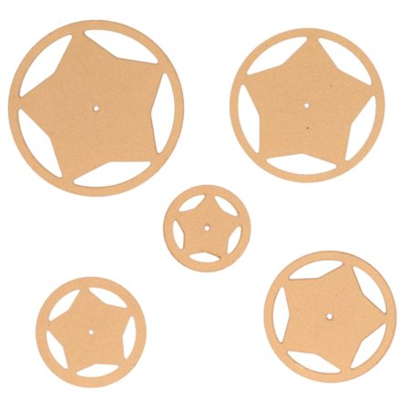 5 st Akrylschabloner Professionellt Verktyg Premium Material Återanvändbart Verktyg Blandade Quiltschabloner