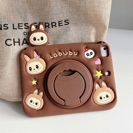 Cover til iPad Pro 11 2024 360 graders stand Papa Labu enkelt skal tegneserie silikone sød Labu