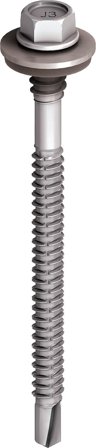 Ejot 306167/E19E Sandwichelementskruv rostfri, för stålprofiler, JT3-D 6H5,5/6,3 x 167 mm, 100-pack, Infästning