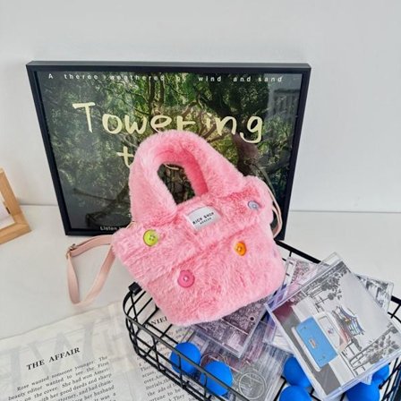 Fluffy Crossbody Taske Håndtaske PINK