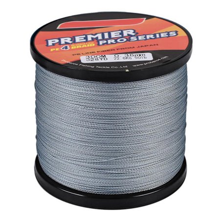 5.0/50LB Fiskewire Slitesterk fiskesene 4-trådet flettet PE-fiskesene Kompatibel med saltvann ferskvannsfiske 300m Grå