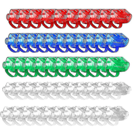 50 LED-fingerlampor, superljusa LED-fingerlampor, lysande leksakspartytillbehör