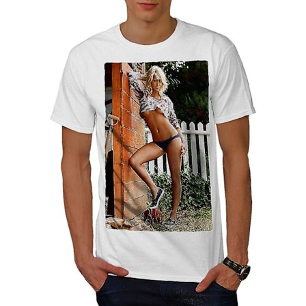 Het tjej naken erotisk t-shirt för män