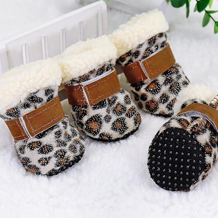 4 stk Vinter Hund Pet Sko Anti-Skli Snø Støvler Små Hunder