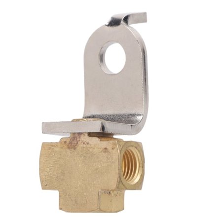 3-vägs bromsrör T-koppling med monteringsfäste 3/8 tum-24 gängor portar Inverterade koniska anslutningar för 3/16 tums rör